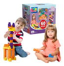 Brinquedo De Montar 2 Anos 60 Pçs Grandes Mais Blocos Dismat