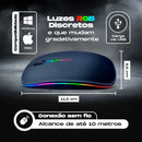 Mouse Sem Fio Bluetooth Recarregável Notebook Wireles