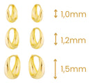 3 Pares Brinco Trio De Argola Gota Clicker Ouro 18k Banhada