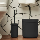 Lixeira Preta Bold 6lt Com Tampa Banheiro Cozinha Fosca Ou