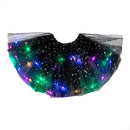 Saia Tule Carnaval Festa Led Tutu Pisc Lilás 40cm até 100cm
