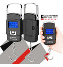 Balança Digital Peixe Pesca Gancho Pendurada De Mão Portátil Bolsa Bagagem Mala Até 50kg Chrome Technology