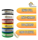 Fio Amarelo 6mm Cabo Flexível Rolo Com 100 Metros Elétrico 750v Fioccom