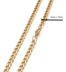 Corrente Masculina Outlet Premium Ouro 4mm 70cm Aço Inox Não Perde A Cor Cor Dourado