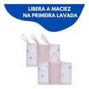 Toalhinha de boca bebe soft fralda kit 6 unidades 100% algodão Papi Enxoval Menina