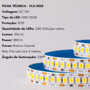 Fita Led 240 Leds Forte 12v 18w 4000k Branco 3-4-6k Rolo 5m Branco-quente