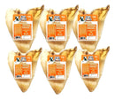 Orelha Bovina De Petisco Natural Desidratada Cães Kit 6 Cor Bege