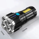 Alta Potência Alcance 7led +cob Lanterna Usb Recarregável Cor da lanterna Preto Cor da luz Branco