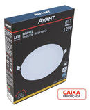Painel Led Alu 12w 3000k Emb. Redondo 110v/220v 17cm Avant