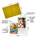 Álbum Fotografico Couro Amarelo 15x21 40 Fotos Especial Cor Azul-bebê Cor
