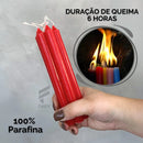 1 Kg Vela Palito Colorida / Bicolor Tradicional 18cm 35und