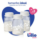 Bomba Coletora De Leite Materno Com 3 Frascos 120ml - Lillo