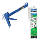 Aplicador De Silicone Fechado Azul Starfer Com 1 Tubo Cola Silicone Acético Selante Transparente 256gr Tekbond