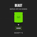 Pré-treino Beast 300g Sabor: Maçã Verde - Ultra Concentrado - Promove Vasodilatação, Recuperação Energética, Aumento De Óxido Nítrico, Desintoxicação E Melhora De Concentração E Foco