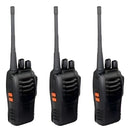 Kit 3 Radio Comunicador Walktalk 12km Segurança Profissional Cor Preto