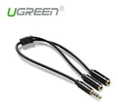 Ugreen Divisor Splitter P3 Fone De Ouvido P2 E Mic Fone P2