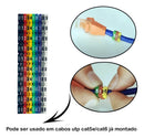 Anilha Para Identificação De Cabos De 0 A 9 Colorida C/100pç