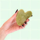 Rolo Pedra Jade + Placa Gua Sha Coração Massagem Facial Cor Outro