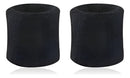 Par Munhequeira Atoalhada Pulso Tênis Basquete Squash Cor Preto