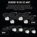 Kit Sensor de Estacionamento Preto 18mm Universal Ré Sinal Sonoro First Option