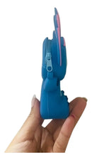 Mini Bolsinha Porta Treco Moedas Lilo Stitch Silicone Cor Azul Desenho Do Tecido Coelho