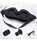 Máscara De Dormir Sono Macio 3d Espuma De Memória De Seda Cor Preto não