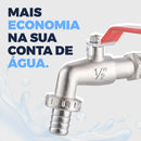 Torneira Esfera Jardim Quintal Tanque Metal Inox 1/2 X 3/4 Prateado Cromado Fosco Prateado