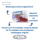 Botao Pisca Alerta Ka Fiesta Courier Ecosport Original Ford. Vermelho