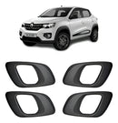 Kit 4 Maçaneta Gatilho Puxador Interno Kwid Haste Curva Dianteira/traseira
