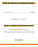 L-tirosina 500mg - 120 Cápsulas (60 Doses) Sabor Natural