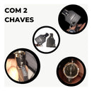 Cadeado Premium Corrente Antifurto Moto Bike Trava Portão Cor Preto