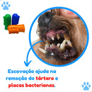 Kit Gel Dental + Spray Bucal + Escova Dedeira Pet Clean Sabor Morango