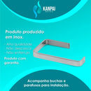 02 Papeleiras Inox Quadrada Porta Papel Higiênico Banheiro