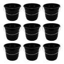 10 Balde Preto Alça Reforçada 5 Litros Lavar Roupas Plastico