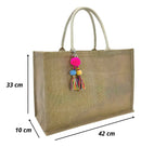 Bolsa De Praia Feminina Palha Com Zíper Chaveiro Ipermeável