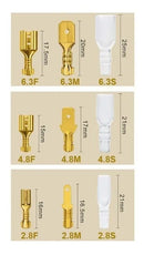 Kit 270 Conector Terminal Emenda Fio Automotivo Tipo Faston