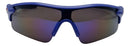 Óculos Esportivo Sol Bike Ciclismo Corrida Vôlei Uv400 Mtb Cor Azul com Lente Espelhada