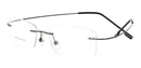 Armação Óculos Para Grau Metal Titanium Sem Aro  Grafite  A575