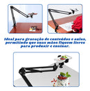 Braço Articulado Suporte Microfone Profissional Mesa Podcast