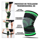 Joelheira Compressão Ortopédica Tensor Joelho Crossfit Volei Cor Verde