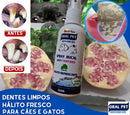 Spray Bucal Gatos E Cães Elimina Mau Hálito E Anti Tártaro Sabor Menta