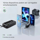 Extensão Coibeu Wkc-541 10 Tomadas 2m 4 Usb Bivolt