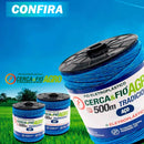 Fio Eletroplastico Para Cerca Elétrica Rural 15/6 - 15 Fios Polímeros de Plástico / 6 Fios Aço Galvanizado - Rolo 500m Azul
