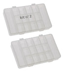 Kit 2 Caixas Box Oganizadora C/ 14 Divisórias Por Transparente