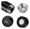 Garrafa Térmica De Aguá Café Inox Com Termômetro Digital Sm Cor Dourado-escuro