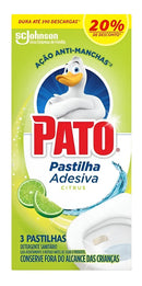Detergente Sanitário Pastilha Adesiva Citrus Pato 3 Unidades Grátis 20% de Desconto