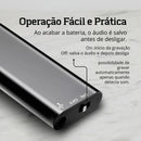Mini Gravador Voz Som Digital Espião Espia - Micro Escuta Nf Preto - 8gb