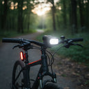 Farol Forte Bike Recarregável Profissional Sinalizador Preto