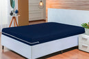 Capa Para Colchão Com Zíper De Malha Gel Casal King Cor Azul-marinho