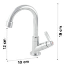 Torneira Abs Para Lavatorio Bancada Cromada 1/4 De Volta Cromado Brilhante